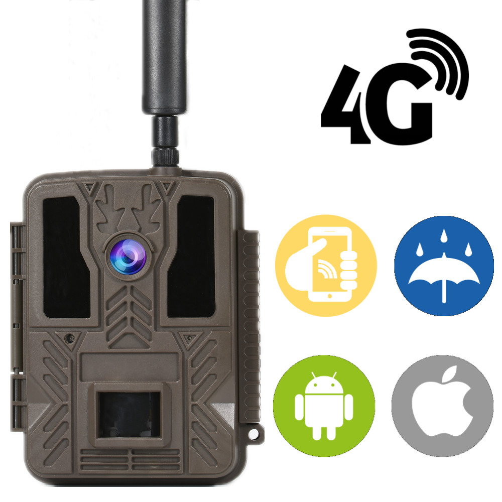 Hochwertige 36-Megapixel-Mobilfunkkamera für den Außenbereich, APP-Steuerung, MMS, SMTP, FTP, 4G, Scout-Kamera für die Jagd